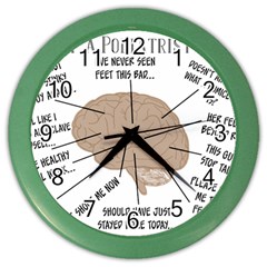 Atlas Of A Podiatrist s Brain Wall Clock (color) by GailGabel