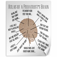 Atlas Of A Podiatrist s Brain Canvas 11  X 14  (unframed)