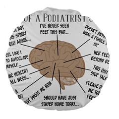 Atlas Of A Podiatrist s Brain Large 18  Premium Round Cushion 