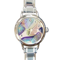 Abstract Round Italian Charm Watch