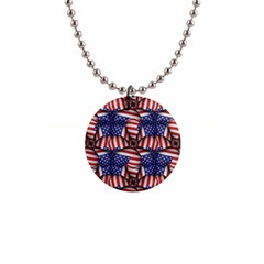 4th Of July Modern Pattern Print Button Necklace by dflcprintsclothing