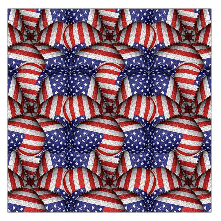 4th of July Modern Pattern Print Large Satin Scarf (Square)