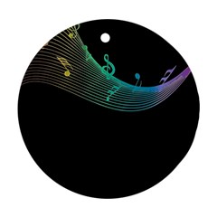 Musical Wave Round Ornament