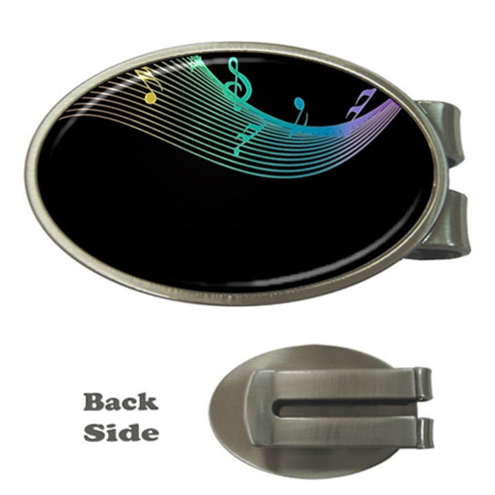 Musical Wave Money Clip (Oval)