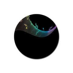 Musical Wave Drink Coaster (round)