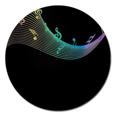 Musical Wave Magnet 5  (round)