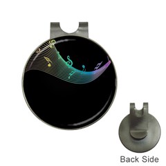 Musical Wave Hat Clip With Golf Ball Marker