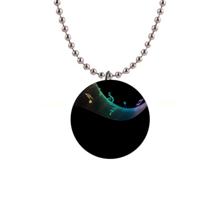 Musical Wave Button Necklace