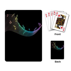 Musical Wave Playing Cards Single Design by urockshop