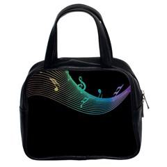 Musical Wave Classic Handbag (two Sides) by urockshop