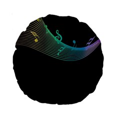 Musical Wave Standard 15  Premium Round Cushion 