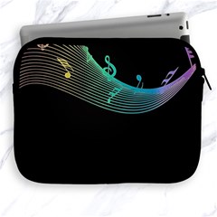 Musical Wave Apple Ipad Zippered Sleeve by urockshop