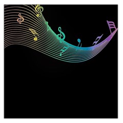 Musical Wave Large Satin Scarf (square)