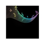 Musical Wave Small Satin Scarf (Square) Front