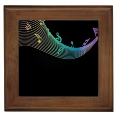 Musical Wave Framed Ceramic Tile