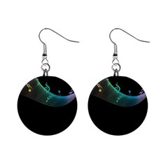 Musical Wave Mini Button Earrings