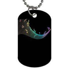 Musical Wave Dog Tag (one Sided)