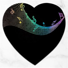 Musical Wave Jigsaw Puzzle (heart) by urockshop