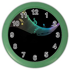 Musical Wave Wall Clock (color)