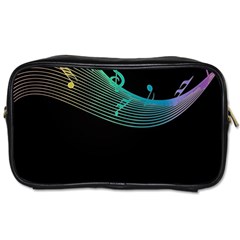 Musical Wave Travel Toiletry Bag (one Side) by urockshop