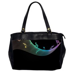 Musical Wave Oversize Office Handbag (two Sides)