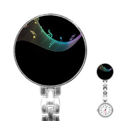 Musical Wave Stainless Steel Nurses Watch