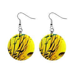 Yellow Dream Mini Button Earrings