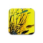 Yellow Dream Drink Coasters 4 Pack (Square) Front