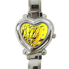 Yellow Dream Heart Italian Charm Watch 