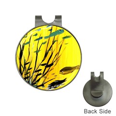 Yellow Dream Hat Clip With Golf Ball Marker