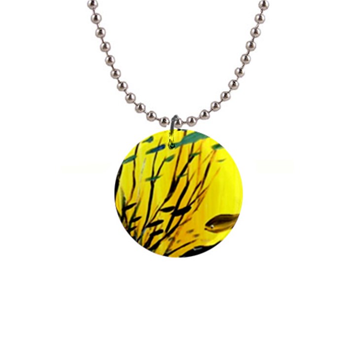 Yellow Dream Button Necklace