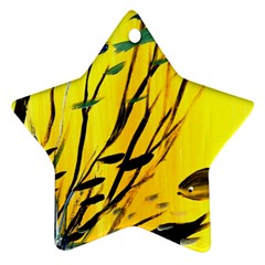 Yellow Dream Star Ornament (two Sides) by pwpmall