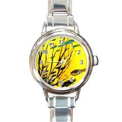 Yellow Dream Round Italian Charm Watch