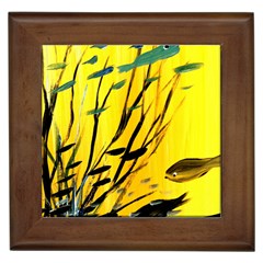 Yellow Dream Framed Ceramic Tile by pwpmall