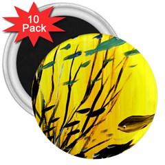 Yellow Dream 3  Button Magnet (10 Pack)