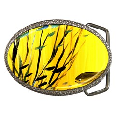 Yellow Dream Belt Buckle (oval)