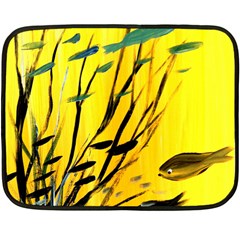 Yellow Dream Mini Fleece Blanket (two Sided)