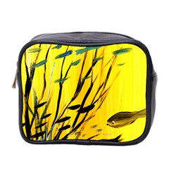 Yellow Dream Mini Travel Toiletry Bag (two Sides)