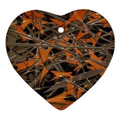 Intricate Abstract Print Heart Ornament by dflcprints