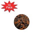 Intricate Abstract Print 1  Mini Button Magnet (10 pack) Front