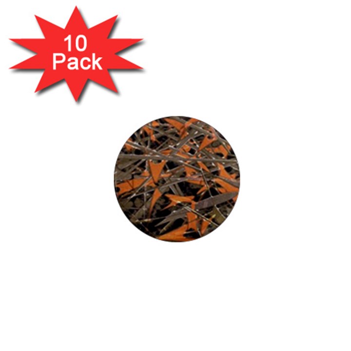 Intricate Abstract Print 1  Mini Button Magnet (10 pack)