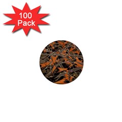 Intricate Abstract Print 1  Mini Button (100 Pack)