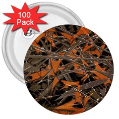 Intricate Abstract Print 3  Button (100 Pack)