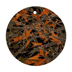 Intricate Abstract Print Round Ornament (two Sides) by dflcprints