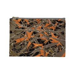 Intricate Abstract Print Cosmetic Bag (large) by dflcprints