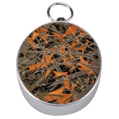 Intricate Abstract Print Silver Compass by dflcprints