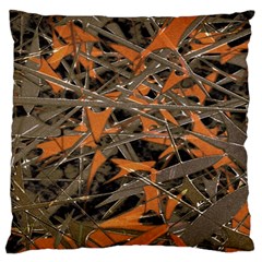 Intricate Abstract Print Large Flano Cushion Case (two Sides) by dflcprints