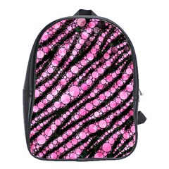 Pink Black Tiger Bling  School Bag (large)