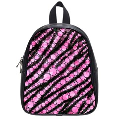 Pink Black Tiger Bling  School Bag (small)