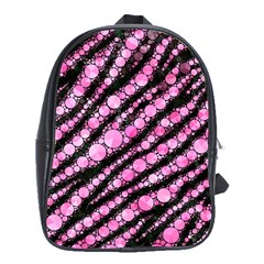 Pink Black Tiger Bling  School Bag (xl) by OCDesignss